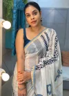 Tew Linen Cotton With Block Printed Sarees
